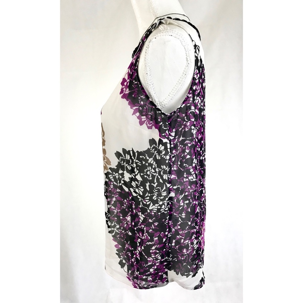 DANA BUCHMAN Beaded Neck Sleeveless Blouse & Cami - Picture 3 of 5
